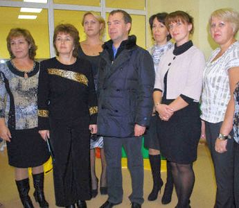 Д. Медведев. (Фото предоставлено жителем Кунашир Island). Kyodo