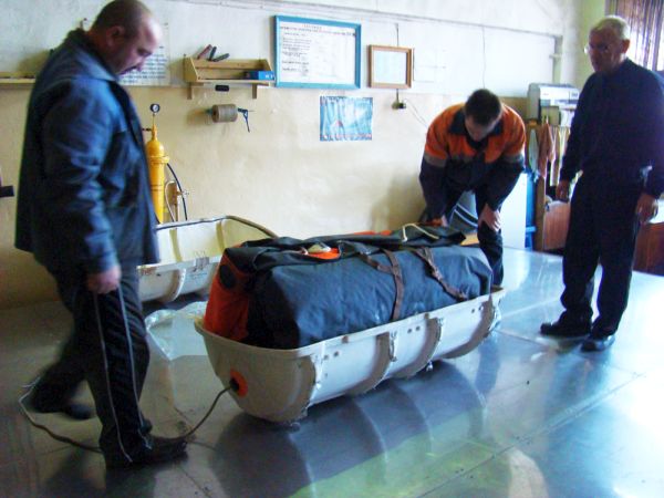 На станции - укладка плота