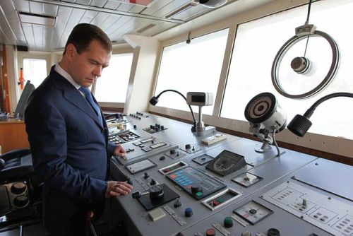 Во время посещения пограничного патрульного судна «Командор»