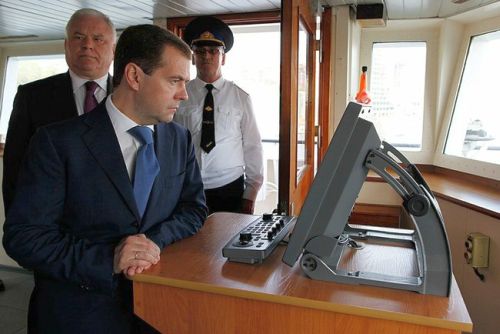 Во время посещения пограничного патрульного судна «Командор»