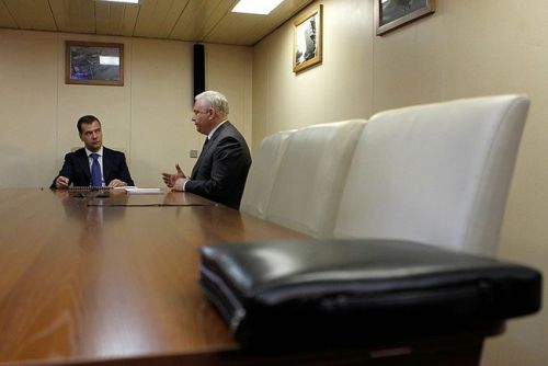 С директором Пограничной службы Владимиром Проничевым