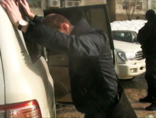 Кадры оперативной съемки задержания