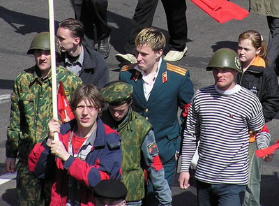 "Ряженый" Д. Ковальчук (в майорской форме)