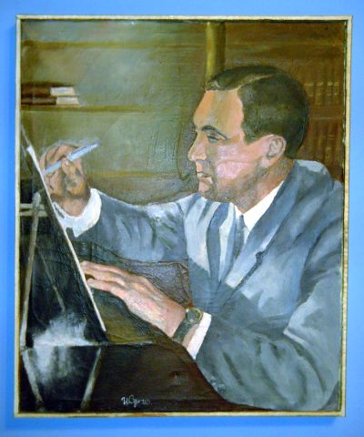Портрет маслом - Юрий Владимиров за работой/ Нажмите, чтобы УВЕЛИЧИТЬ (нажмите, чтобы увеличить)